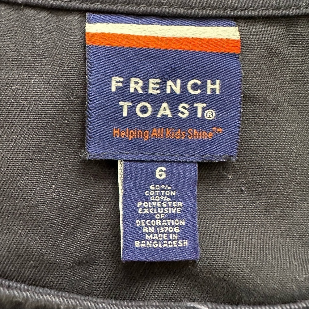 French Toast Navy Uniform Dress with Striped Bow Size 6 - Picture 5 of 10